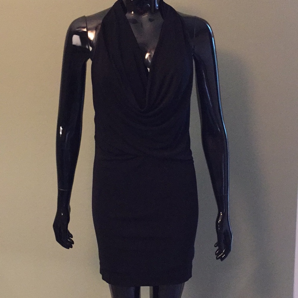 Bebe black halter dress